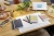 Spirálfüzet, A5, pontrácsos, 80 lap, puhafedeles, SIGEL "Quicknote", korall-szürke