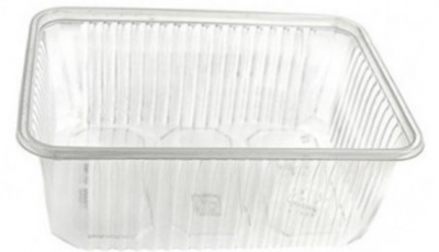 Q-Box Szögletes alj PP 1000 ml Víztiszta [50 db/cs][12 cs/#]