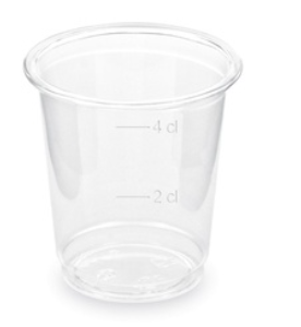 Feles pohár műanyag víztiszta 2/4 cl jelölt [40db/cs; 20cs/#]