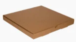 Pizzadoboz 32x32x3cm nyomatlan barna szögletes [100db/cs]
