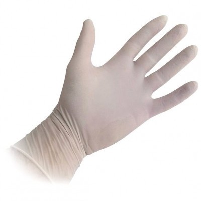 Egyszer használatos latex kesztyű, púderezett (S) - 100db/csomag