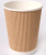 Papírpohár bordás Kraft duplafalú 350 ml [25db/cs; 20 cs/#]