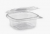 Egybefedeles szögletes doboz 250 ml, PET,VT [50db/cs;12cs/#]